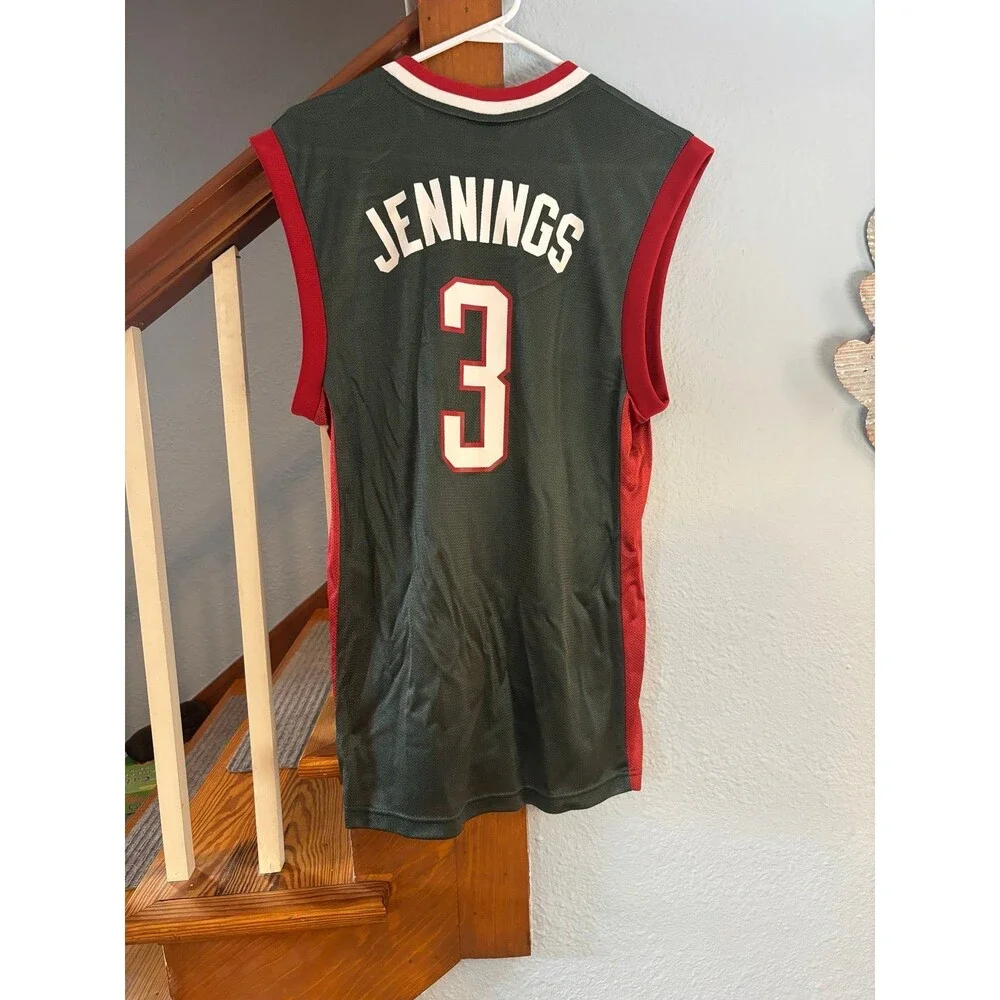 Adidas Milwaukee Bucks Brandon Jennings #3 small S NBA Green Basketball Jersey